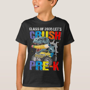 T-shirt Classe De 2035 Écrasons Pré-K Monster Truck