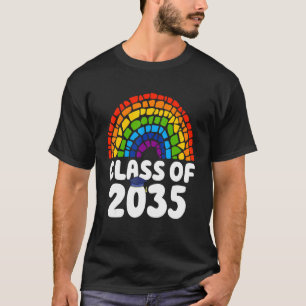 T-shirt Classe De 2035 Graduate Graduation Rainbow Retro