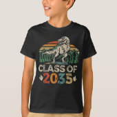T-shirt Classe de 2035 Grow With Me Dinosaur retour à l'éc (Devant)