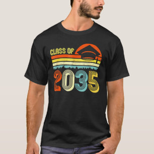 T-shirt Classe De 2035 Grow With Me Pre K Graduate Vintage