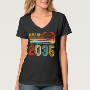 T-shirt Classe De 2035 Grow With Me Pre K Graduate Vintage