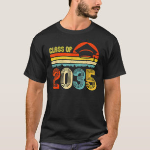 T-shirt Classe De 2035 Grow With Me Pre K Graduate Vintage