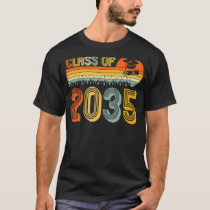 T-shirt Classe De 2035 Grow With Me Pre K Graduate Vintage