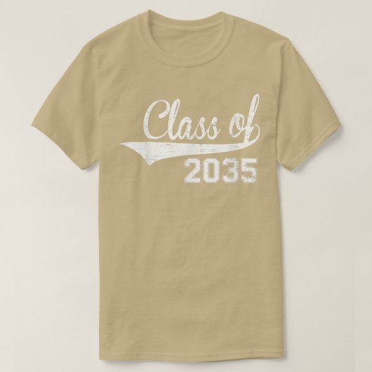 T-shirt Classe de 2035 Grow With Me PreK Préscolaire Gradu (Design devant)