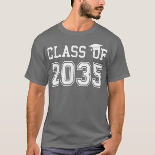 T-shirt Classe De 2035 Jardin d'enfants Diplômé grandir av