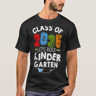 T-shirt Classe De 2035 Revenons À La Maternelle Rock À Sch