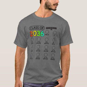 T-shirt Classe De 2036 Augmenter Avec Moi Check-Mark Space