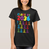 T-shirt Classe De 2036 Augmenter Avec Moi Checklist Kinder (Devant)