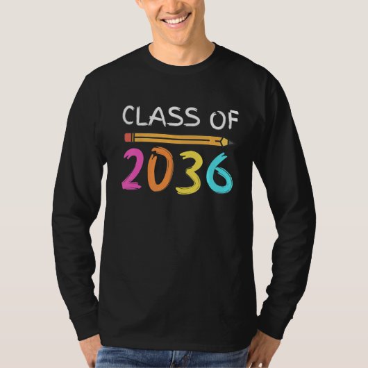 T-shirt Classe De 2036 Augmenter Avec Moi Retour Couleurs (Devant)