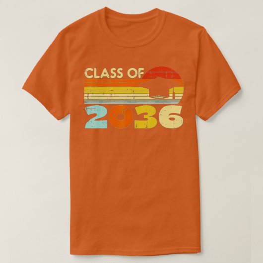 T-shirt Classe De 2036 Coucher De Soleil Rétro Première Cr (Design devant)