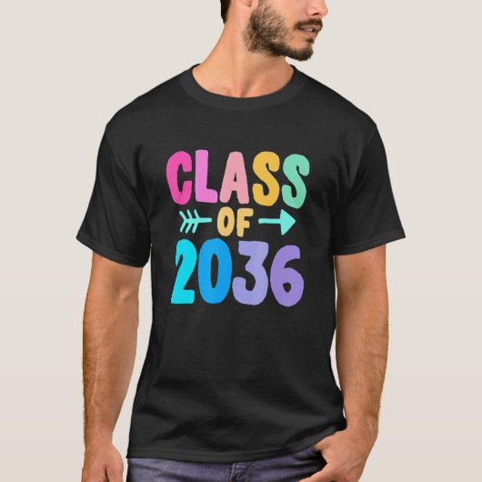 T-shirt Classe De 2036 Pré-K Diplômé De L'École Préscolair (Devant)