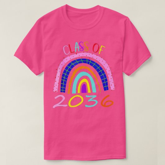 T-shirt Classe De 2036 PréK Diplômé Enfants D'Enseignement (Design devant)