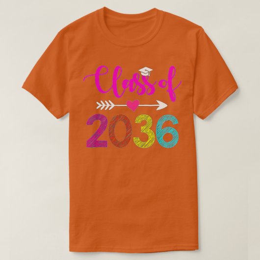 T-shirt Classe De 2036 PréK Graduate Préscolaire (Design devant)