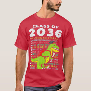 T-shirt Classe De 2036 Trex Dino Graduation Croissance Ave