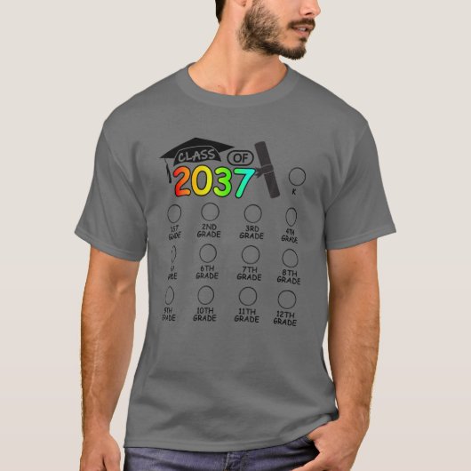 T-shirt Classe De 2037 Augmenter Avec Moi Espace Pour Véri (Devant)