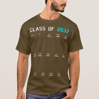 T-shirt Classe de 2037 Grow with Me Graduation Premier jou