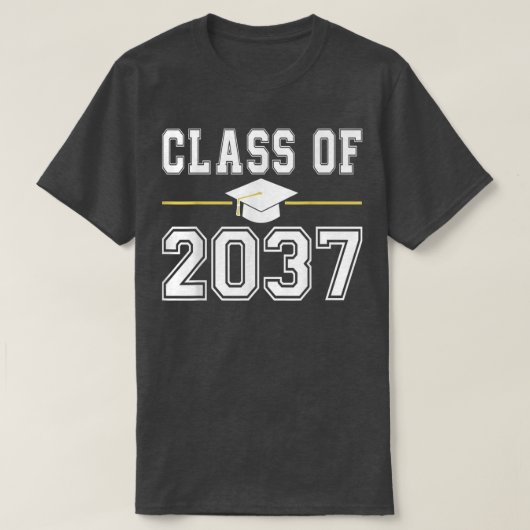 T-shirt Classe de 2037 Grow With Me Graduation Premier jou (Design devant)