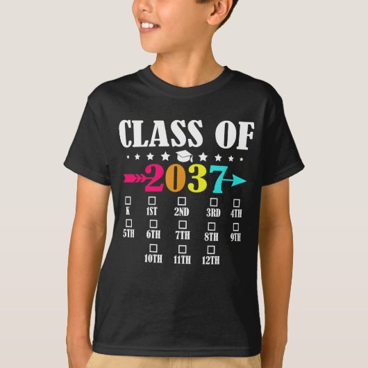 T-shirt Classe De 2037 Maternelle 12Ème Année (Devant)