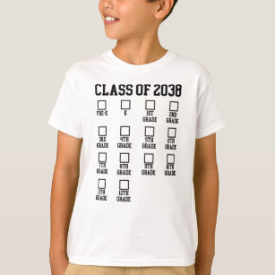 T-shirt Classe de 2038 Augmenter avec moi Liste de vérific