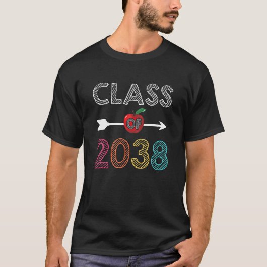 T-shirt Classe De 2038 Pré K Diplôme Préscolaire (Devant)