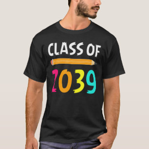 T-shirt Classe De 2039 Croissance Avec Moi Couleurs Crayon