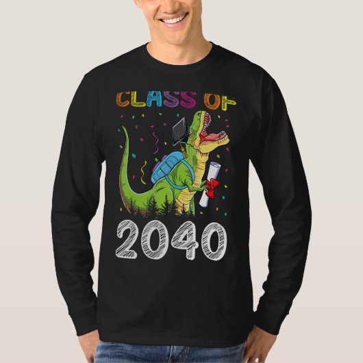 T-shirt Classe De 2040 Rex Graduation Grow With Me (Devant)