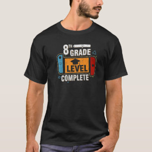 T-shirt Classe de 8e année complète Gamer Boy Graduate