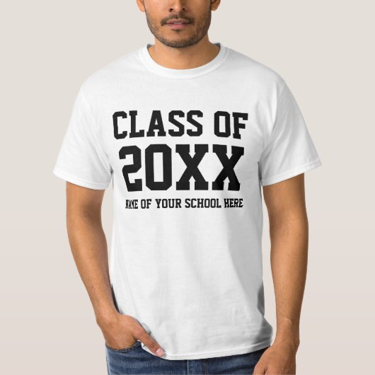 T-shirt Classe de base d'obtention du diplôme de 20XX (Devant)