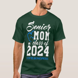 T-shirt Classe de Cadeaux seniors 2024 Funny Senior Mom 3