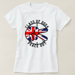 T-shirt Classe De Graduation De 2025 Peace Out UK Graduate