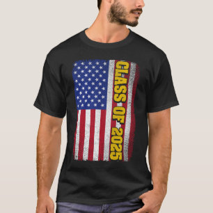 T-shirt Classe De Graduation De 2025 Senior Usa American F