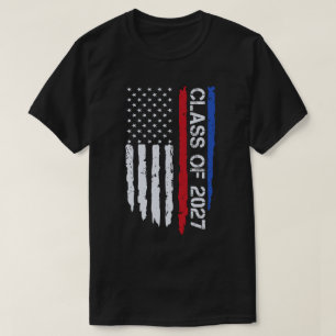 T-shirt Classe De Graduation De 2027 Senior Usa American F