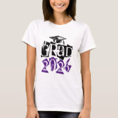 T-shirt Classe de graduation de la typographie violette de (Devant)