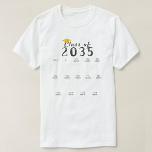 T-shirt Classe de Graduation d'empreinte manuscrite de 203