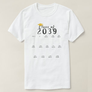 T-shirt Classe de Graduation d'empreinte manuscrite de 203
