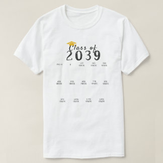 T-shirt Classe de Graduation d'empreinte manuscrite de 203
