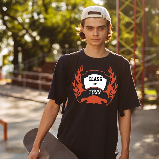 T-shirt Classe de graduation Flames style tatouage