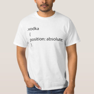 T-shirt Classe de la vodka CSS