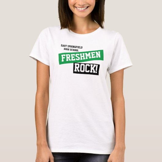 T-shirt Classe de lycée Freshman sur mesure  (Devant)