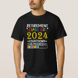 T-shirt Classe de retraite de 2024 Compte à rebours Profes