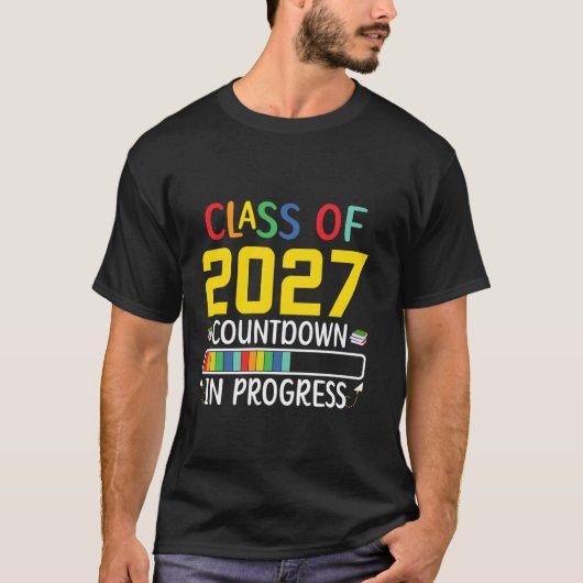T-shirt Classe de retraite de 2027 décompte progrès Retir (Devant)