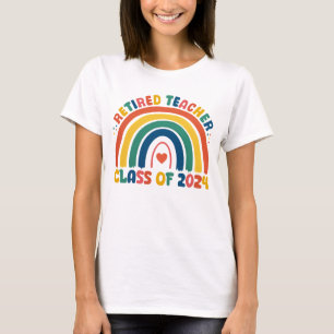 T-shirt Classe D'Enseignant Retraité De 2024 Retraite Arc-