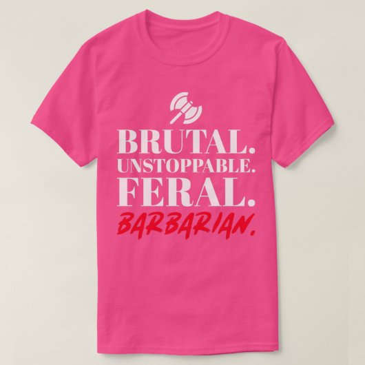 T-shirt Classe DnD Lumière barbare (Design devant)