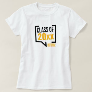 T-shirt Classe Jaune Année Voix Buble