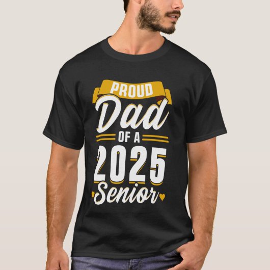 T-shirt Classe Jaune de 2025 Senior Graduation Funny Senio (Devant)