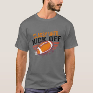 T-shirt Classé Jusqu'Au Kickoff Funny Football Retro Vinta