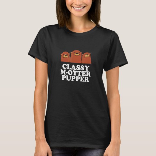 T-shirt Classe M Otter Pupper Otter Maman Mer Otter Maman  (Devant)