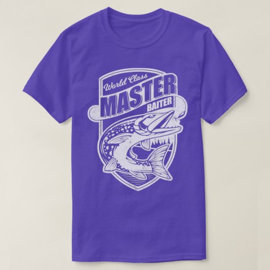 T-shirt Classe Mondiale Master Baiter Funny Poisson Nouvea (Design devant)