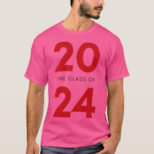 T-shirt Classe Of 2024 Simple Typography 2024 Design pour