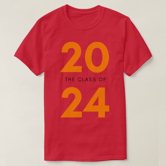 T-shirt Classe Of 2024 Simple Typography 2024 Design pour (Design devant)